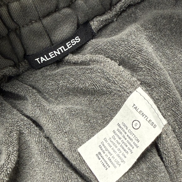 Talentless Women's Terry Sweat Shorts Gray Size‎ Small USA Made - Picture 5 of 7